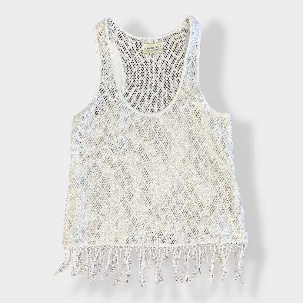 Ralph Lauren Denim & Supply 100%‎ Cotton Crochet Top Size SP